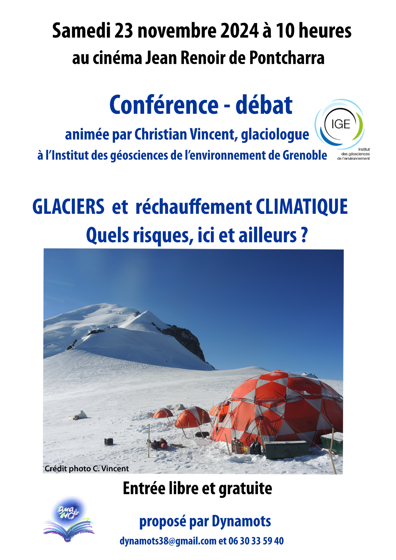 Dynamots conf les glaciers le 23 11 24